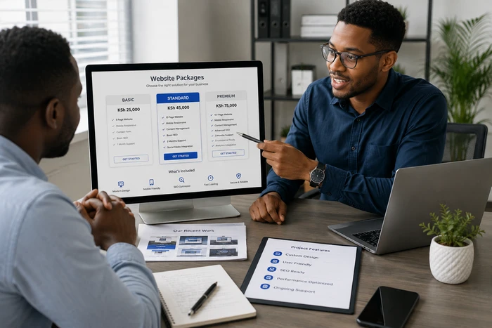 Comparing website design quotations before choosing a web design company