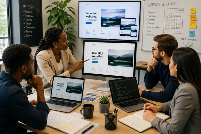 Professional web development team helping businesses build quality websites